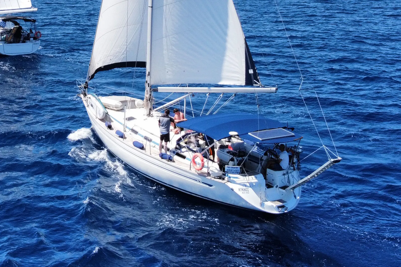 Kyknos – Bavaria 50 sailing yacht available for charter in the Sporades.
